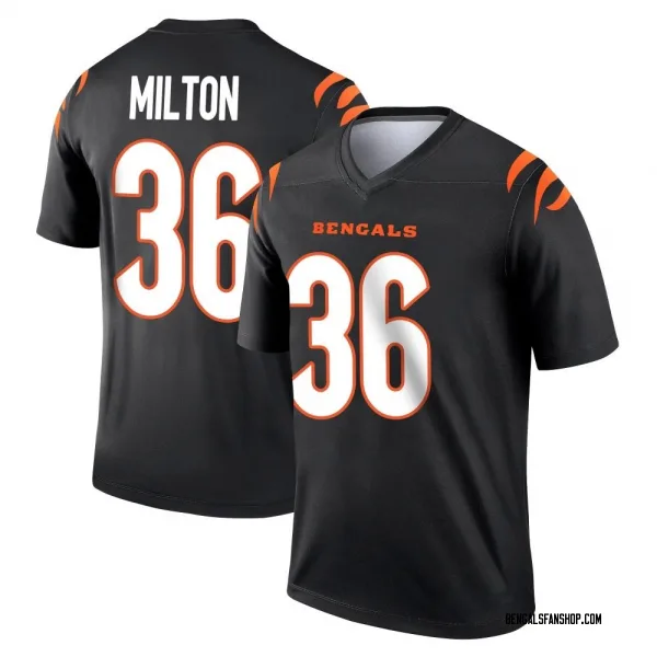 Men's Kendall Milton Cincinnati Bengals Legend Black Jersey
