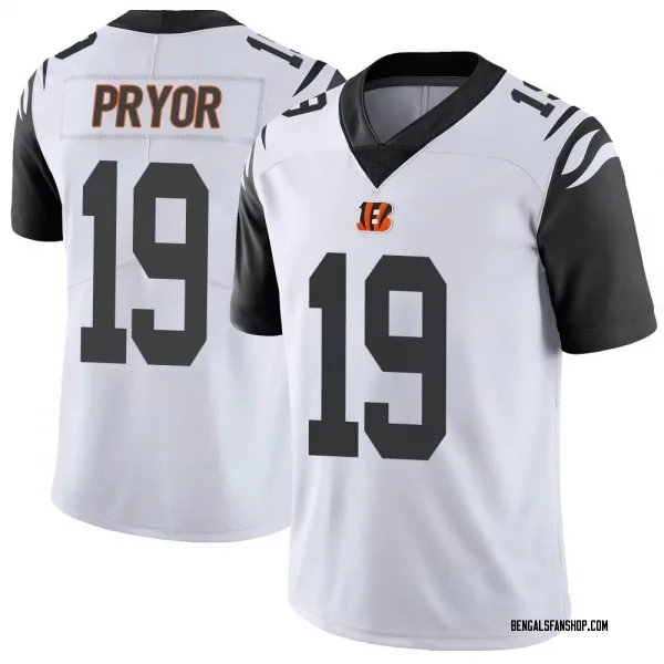 Men's Kendric Pryor Cincinnati Bengals Limited White Color Rush Vapor Untouchable Jersey