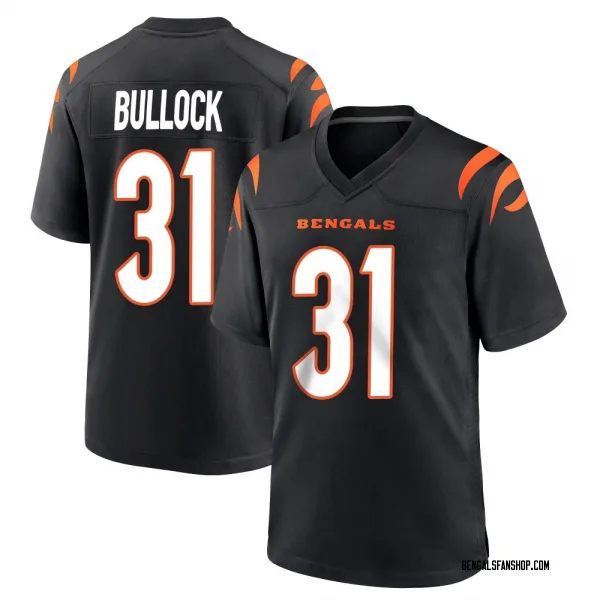 Men's Kentrel Bullock Cincinnati Bengals Game Black Team Color Jersey