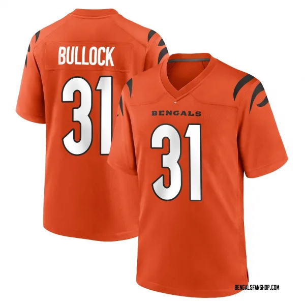 Men's Kentrel Bullock Cincinnati Bengals Game Orange Jersey