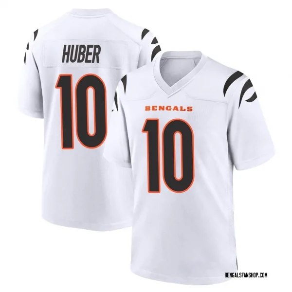 Men's Kevin Huber Cincinnati Bengals Game White Jersey