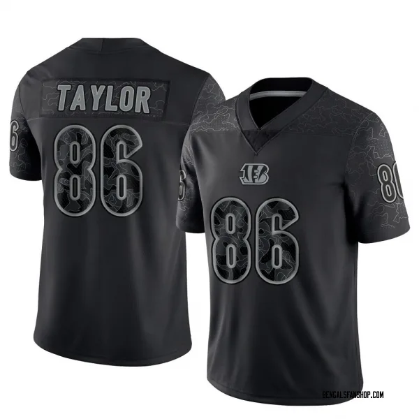Men's Kole Taylor Cincinnati Bengals Limited Black Reflective Jersey