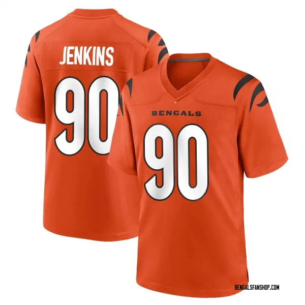 Men's Kris Jenkins Jr. Cincinnati Bengals Game Orange Jersey