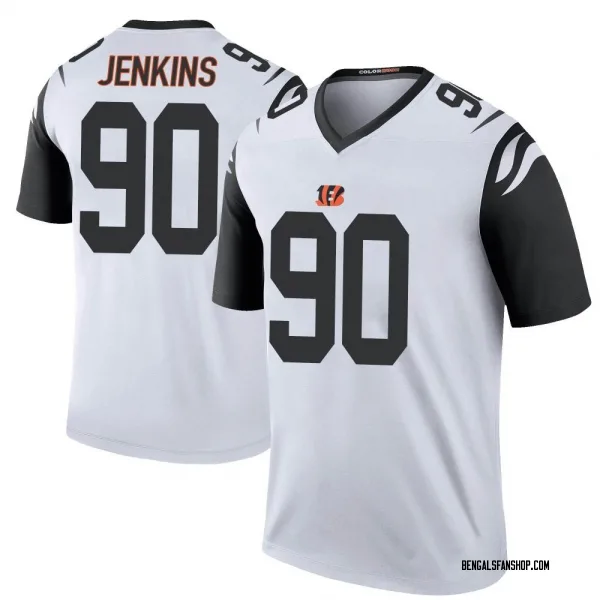 Men's Kris Jenkins Jr. Cincinnati Bengals Legend White Color Rush Jersey