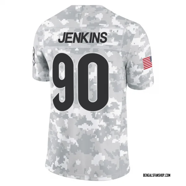 Men's Kris Jenkins Jr. Cincinnati Bengals Limited Arctic Camo 2024 Salute to Service Jersey