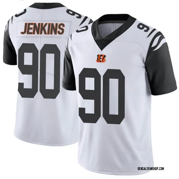 Men's Kris Jenkins Jr. Cincinnati Bengals Limited White Color Rush Vapor Untouchable Jersey