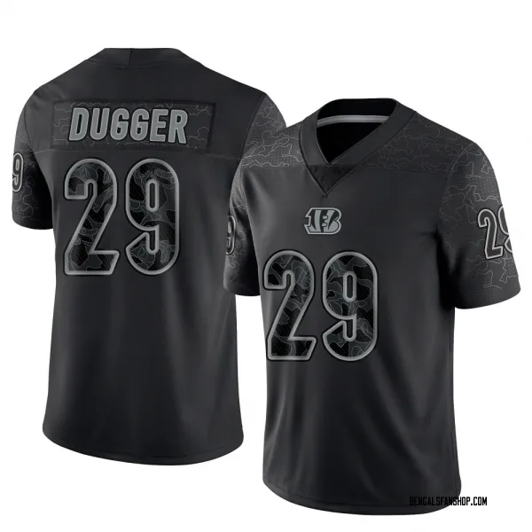 Men's Kyle Dugger Cincinnati Bengals Limited Black Reflective Jersey