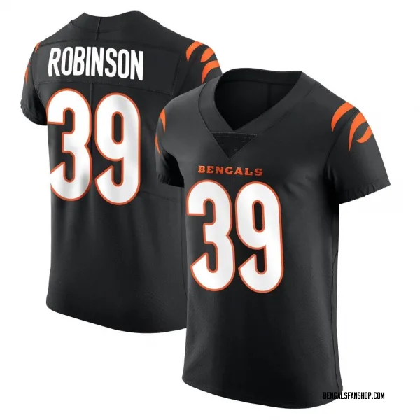 Men's Lance Robinson Cincinnati Bengals Elite Black Team Color Vapor Untouchable Jersey