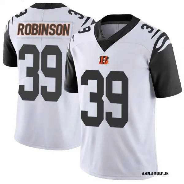 Men's Lance Robinson Cincinnati Bengals Limited White Color Rush Vapor Untouchable Jersey