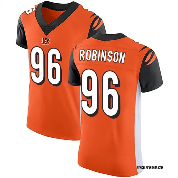 Men's Landon Robinson Cincinnati Bengals Elite Orange Alternate Vapor Untouchable Jersey