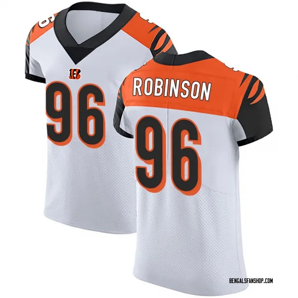 Men's Landon Robinson Cincinnati Bengals Elite White Vapor Untouchable Jersey