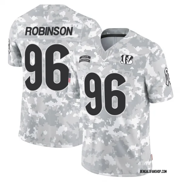 Men's Landon Robinson Cincinnati Bengals Limited Arctic Camo 2024 Salute to Service Jersey