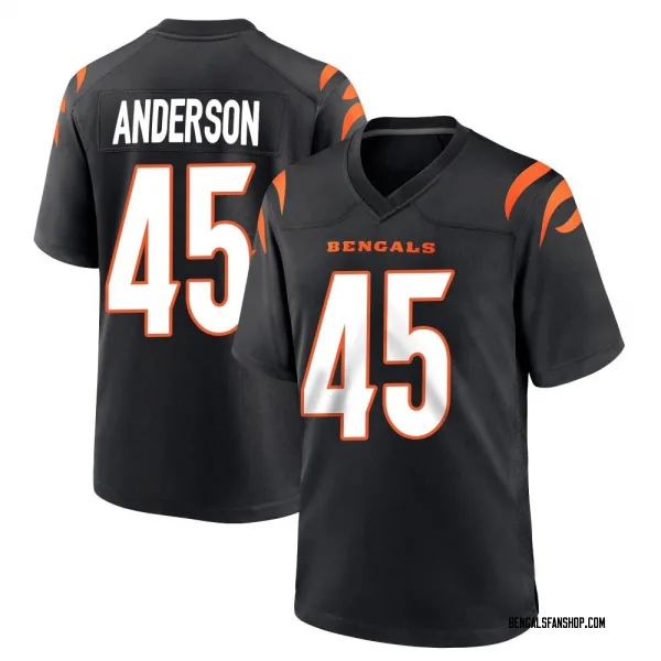 Men's Liam Anderson Cincinnati Bengals Game Black Team Color Jersey
