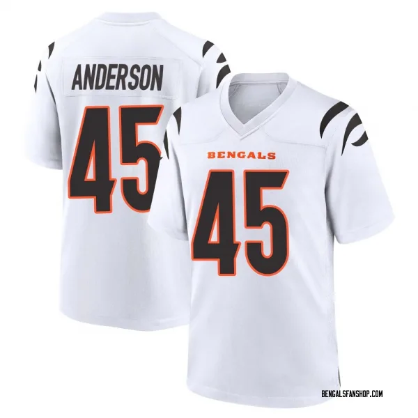 Men's Liam Anderson Cincinnati Bengals Game White Jersey