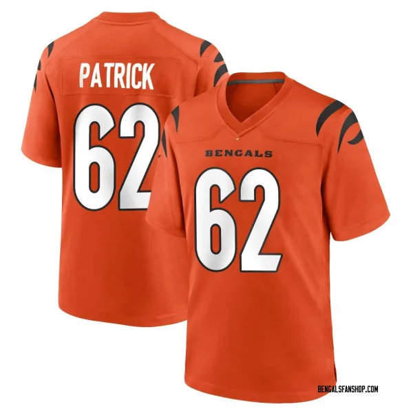 Men's Lucas Patrick Cincinnati Bengals Game Orange Jersey