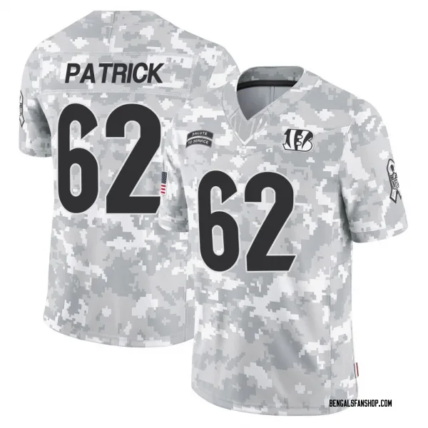 Men's Lucas Patrick Cincinnati Bengals Limited Arctic Camo 2024 Salute to Service Jersey