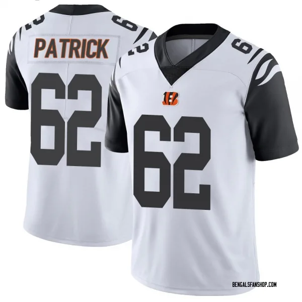 Men's Lucas Patrick Cincinnati Bengals Limited White Color Rush Vapor Untouchable Jersey