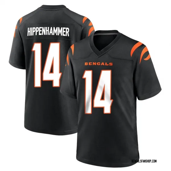 Men's Mac Hippenhammer Cincinnati Bengals Game Black Team Color Jersey