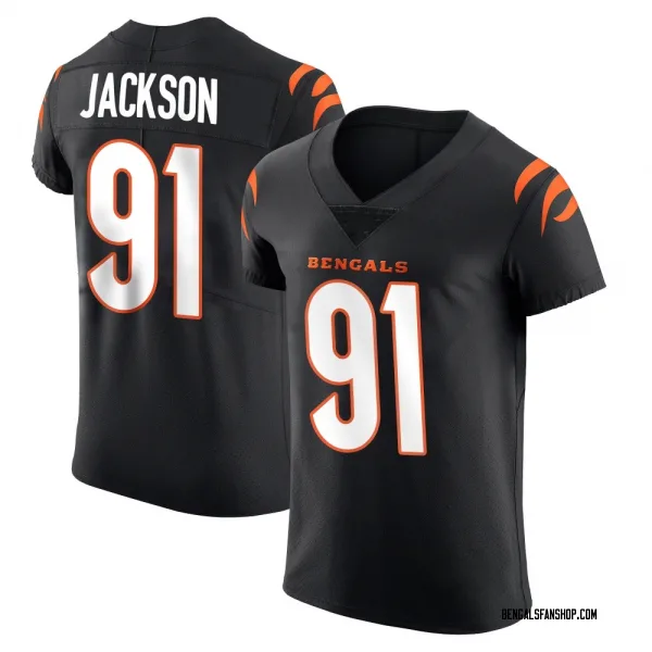 Men's McKinnley Jackson Cincinnati Bengals Elite Black Team Color Vapor Untouchable Jersey