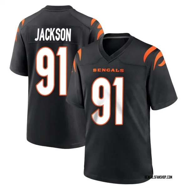Men's McKinnley Jackson Cincinnati Bengals Game Black Team Color Jersey