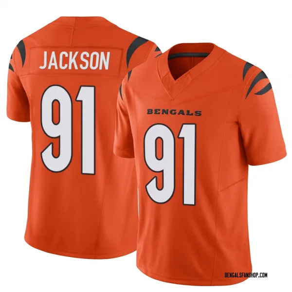 Men's McKinnley Jackson Cincinnati Bengals Limited Orange Vapor F.U.S.E. Jersey