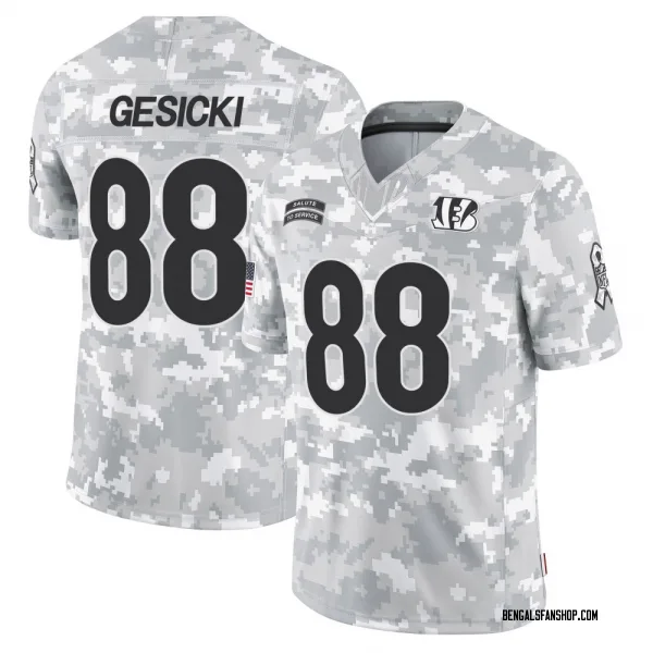 Men's Mike Gesicki Cincinnati Bengals Limited Arctic Camo 2024 Salute to Service Jersey