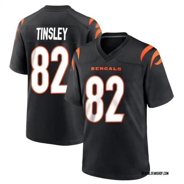 Men's Mitchell Tinsley Cincinnati Bengals Game Black Team Color Jersey