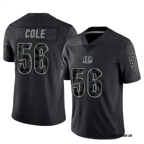 Men's Myles Cole Cincinnati Bengals Limited Black Reflective Jersey