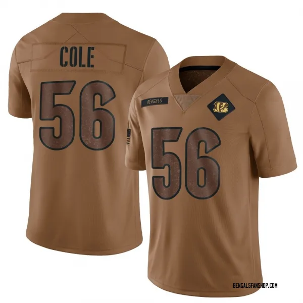 Men's Myles Cole Cincinnati Bengals Limited Brown 2023 Salute To Service Jersey
