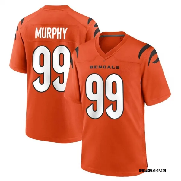 Men's Myles Murphy Cincinnati Bengals Game Orange Jersey