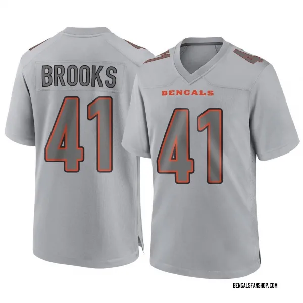 Men's Nate Brooks Cincinnati Bengals Game Gray Atmosphere Fashion Jersey