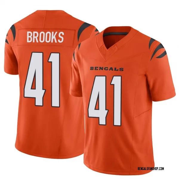 Men's Nate Brooks Cincinnati Bengals Limited Orange Vapor F.U.S.E. Jersey