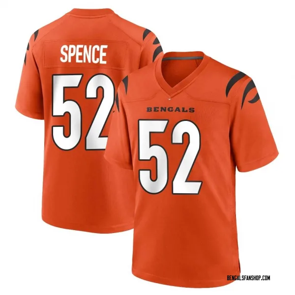 Men's Noah Spence Cincinnati Bengals Game Orange Jersey