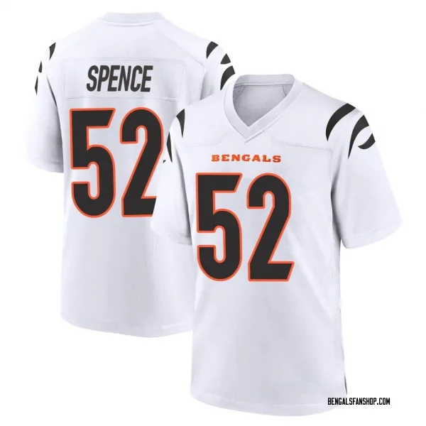 Men's Noah Spence Cincinnati Bengals Game White Jersey