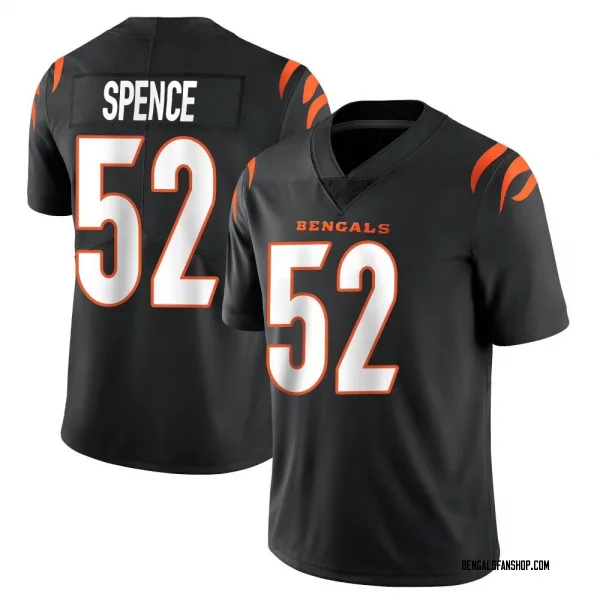 Men's Noah Spence Cincinnati Bengals Limited Black Team Color Vapor Untouchable Jersey