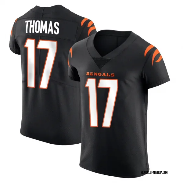 Men's Noah Thomas Cincinnati Bengals Elite Black Team Color Vapor Untouchable Jersey