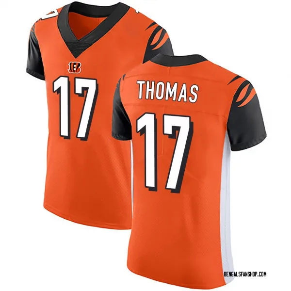 Men's Noah Thomas Cincinnati Bengals Elite Orange Alternate Vapor Untouchable Jersey