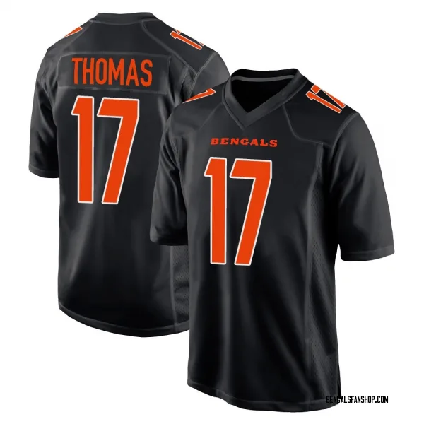 Men's Noah Thomas Cincinnati Bengals Game Black Fashion Jersey