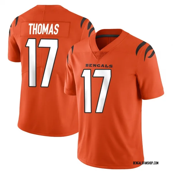Men's Noah Thomas Cincinnati Bengals Limited Orange Vapor Untouchable Jersey