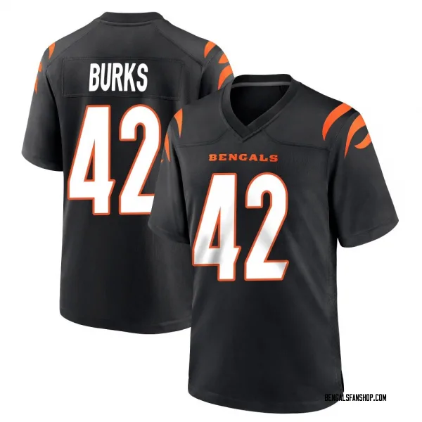 Men's Oren Burks Cincinnati Bengals Game Black Team Color Jersey