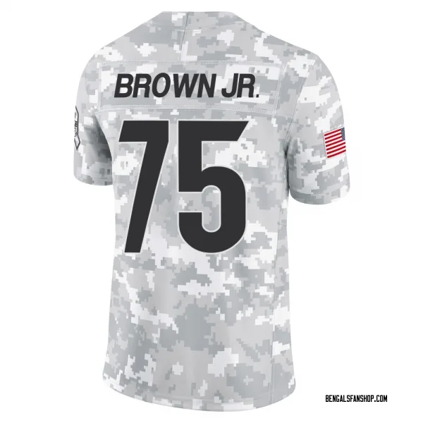 Men's Orlando Brown Jr. Cincinnati Bengals Limited Arctic Camo 2024 Salute to Service Jersey