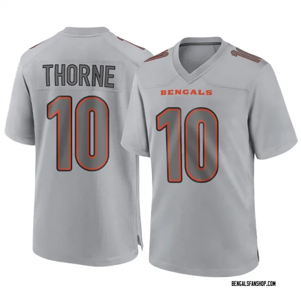 Men's Payton Thorne Cincinnati Bengals Game Gray Atmosphere Fashion Jersey