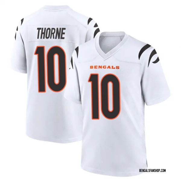 Men's Payton Thorne Cincinnati Bengals Game White Jersey