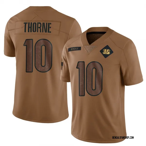 Men's Payton Thorne Cincinnati Bengals Limited Brown 2023 Salute To Service Jersey