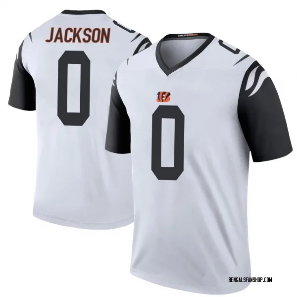 Men's Raymond Jackson Cincinnati Bengals Legend White Color Rush Jersey