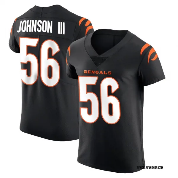 Men's Raymond Johnson III Cincinnati Bengals Elite Black Team Color Vapor Untouchable Jersey