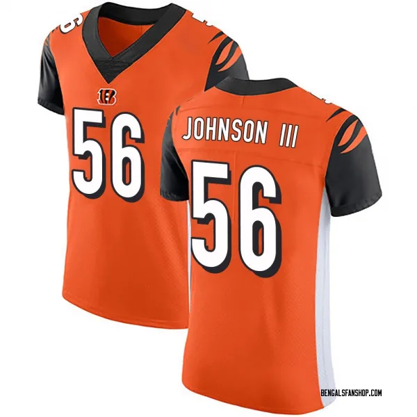 Men's Raymond Johnson III Cincinnati Bengals Elite Orange Alternate Vapor Untouchable Jersey