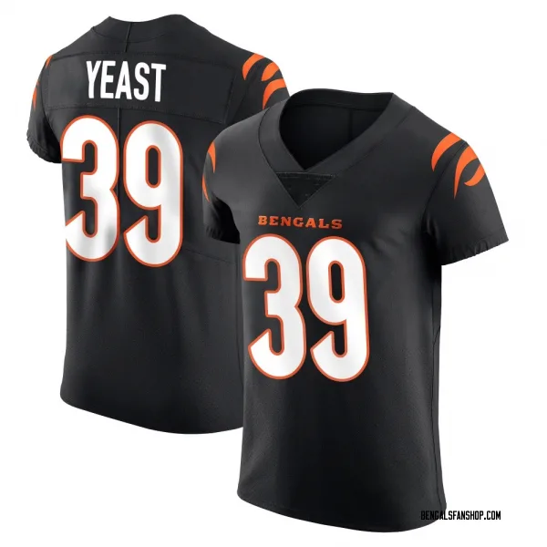 Men's Russ Yeast Cincinnati Bengals Elite Black Team Color Vapor Untouchable Jersey