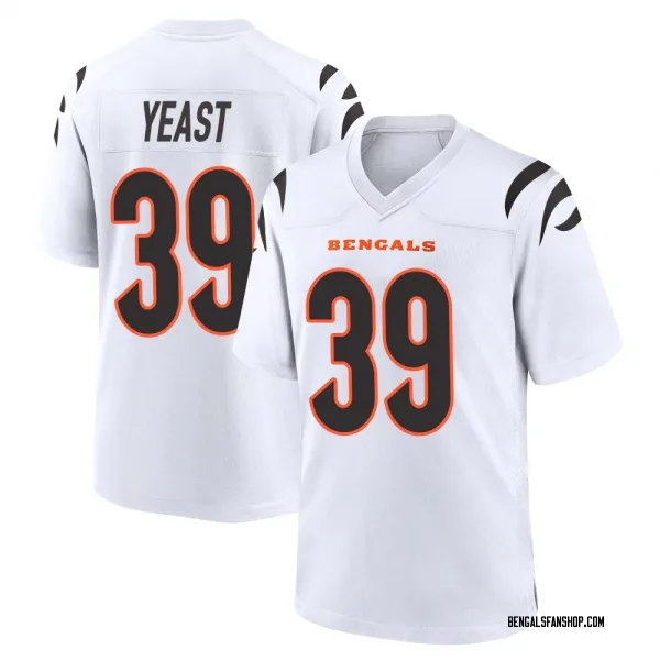 Men's Russ Yeast Cincinnati Bengals Game White Jersey
