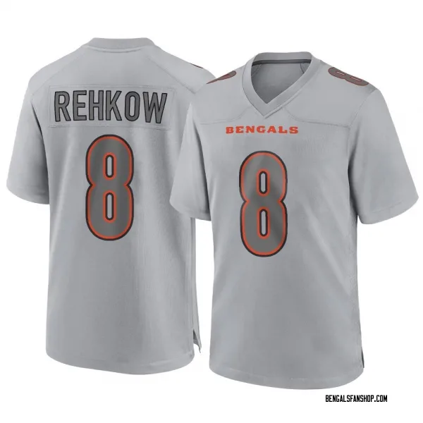 Men's Ryan Rehkow Cincinnati Bengals Game Gray Atmosphere Fashion Jersey